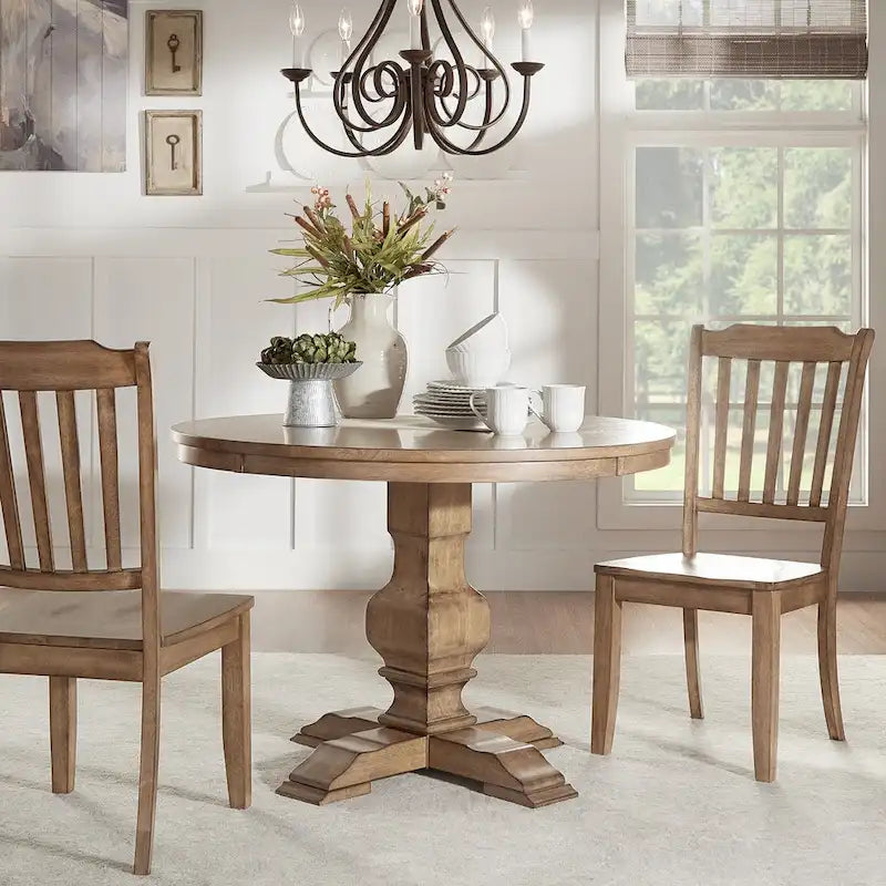 Eleanor Two-tone Round Top Dining Table by iNSPIRE Q Classic