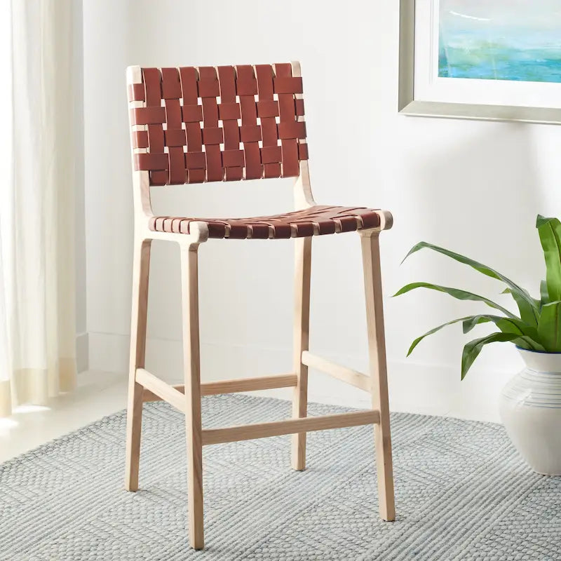 SAFAVIEH Nileema 27-inch Woven Counter Stool - 19.7 x 20.1 x 40.7 - 20Wx20Dx41H